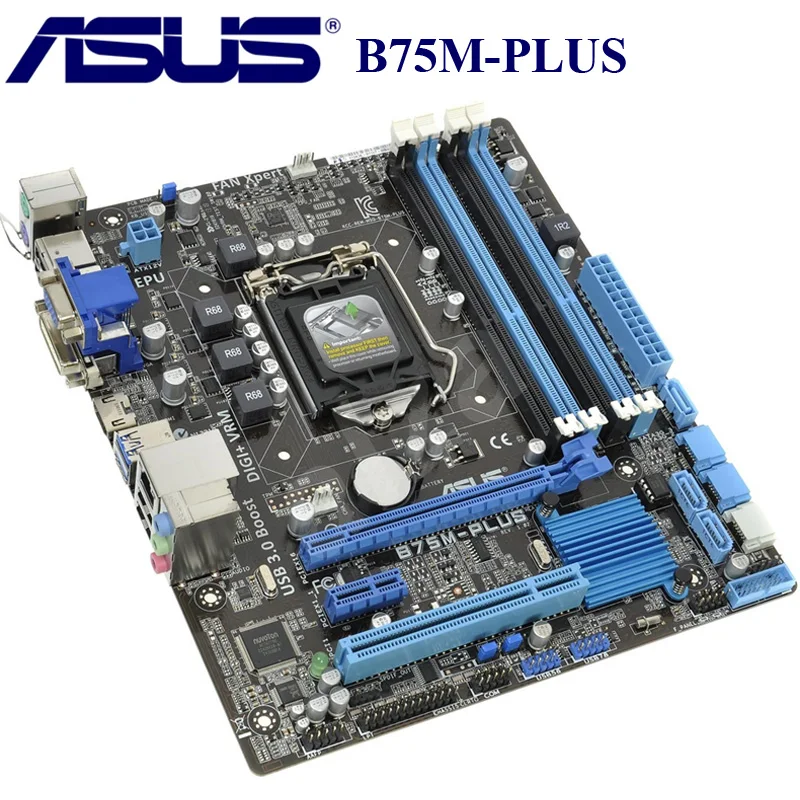 Skup Płyta główna ASUS B75M PLUS dla Intel LGA 1155 DDR3 Intel B75 oryginalne płyty 32GB USB2.0 USB3.0 płyta główna pulpit używany testowany