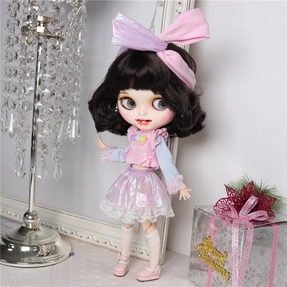 Ледяная кукла DBS Blyth 1/6 игрушка шарнир тела белая кожа матовое лицо короткие
