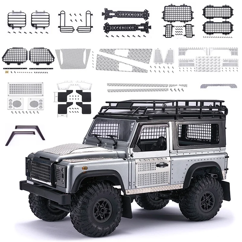 RC Car Parts Metal OP Simulated Decorations Accessories Diy for MN Model D90 D91 MN99 MN99S 1/12 RC Car Window Mesh Upgrade Spare Parts