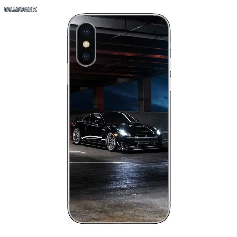 Прозрачные мягкие чехлы для автомобиля Nissan GTR Мягкий силикон для iPhone 11 X XR XS Pro MAX 4 4s 5 5S SE 5C 6 6S 7 8 Plus