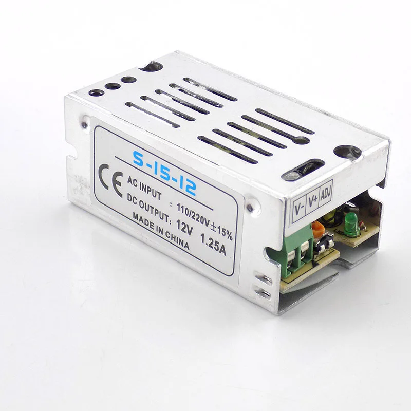 Блок питания DC 12V 1.25A адаптер трансформатора освещения CCTV конвертер для камеры для светодиодной ленты выключатель света зарядное устройство водителя K09