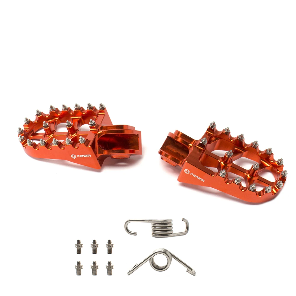 Подножки для ног мотоцикла для KTM SX 85 XC 525 125 EXC 200 250 FREERIDE 690 950 990 1050 1090 1190 1290 супер Приключения - Цвет: Оранжевый
