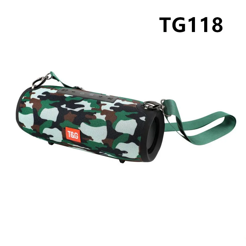 Green TG118 Высокая мощность беспроводной Bluetooth динамик 40 Вт наружная Портативная колонка с сабвуфером для ноутбука FM телефон музыкальный центр кинотеатр MP3 - Цвет: Green TG118