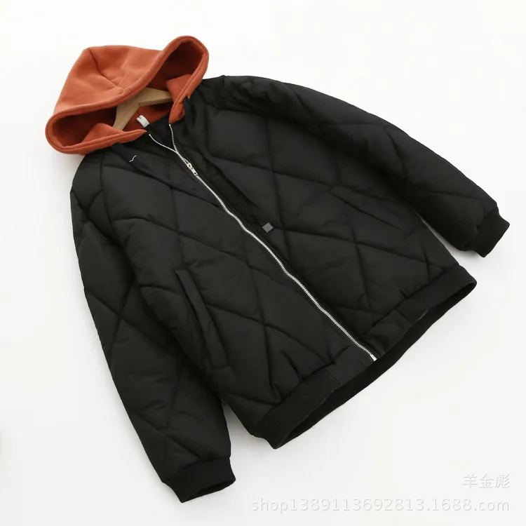 

18 Autumn And Winter New Style Casual Simple Korean-style Rhombus Compressed Cotton Mixed Colors Little Red Riding Hood Cotton O