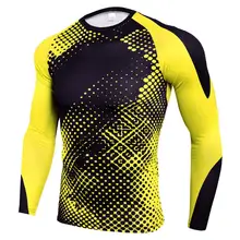 Chemise de Compression à manches longues pour hommes, séchage rapide, t-shirt de Sport, Fitness, Rashgard, collant d'entraînement