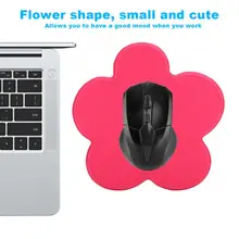 Маленький коврик для мыши милый в форме цветка PU Противоскользящий 2 в 1 5V1A/5V2A беспроводной зарядный коврик для мыши розовый