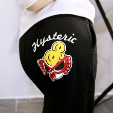 Новинка года; сезон осень; стильная детская одежда в Корейском стиле для мужчин и женщин; Детские повседневные брюки с принтом героев мультфильмов детская одежда