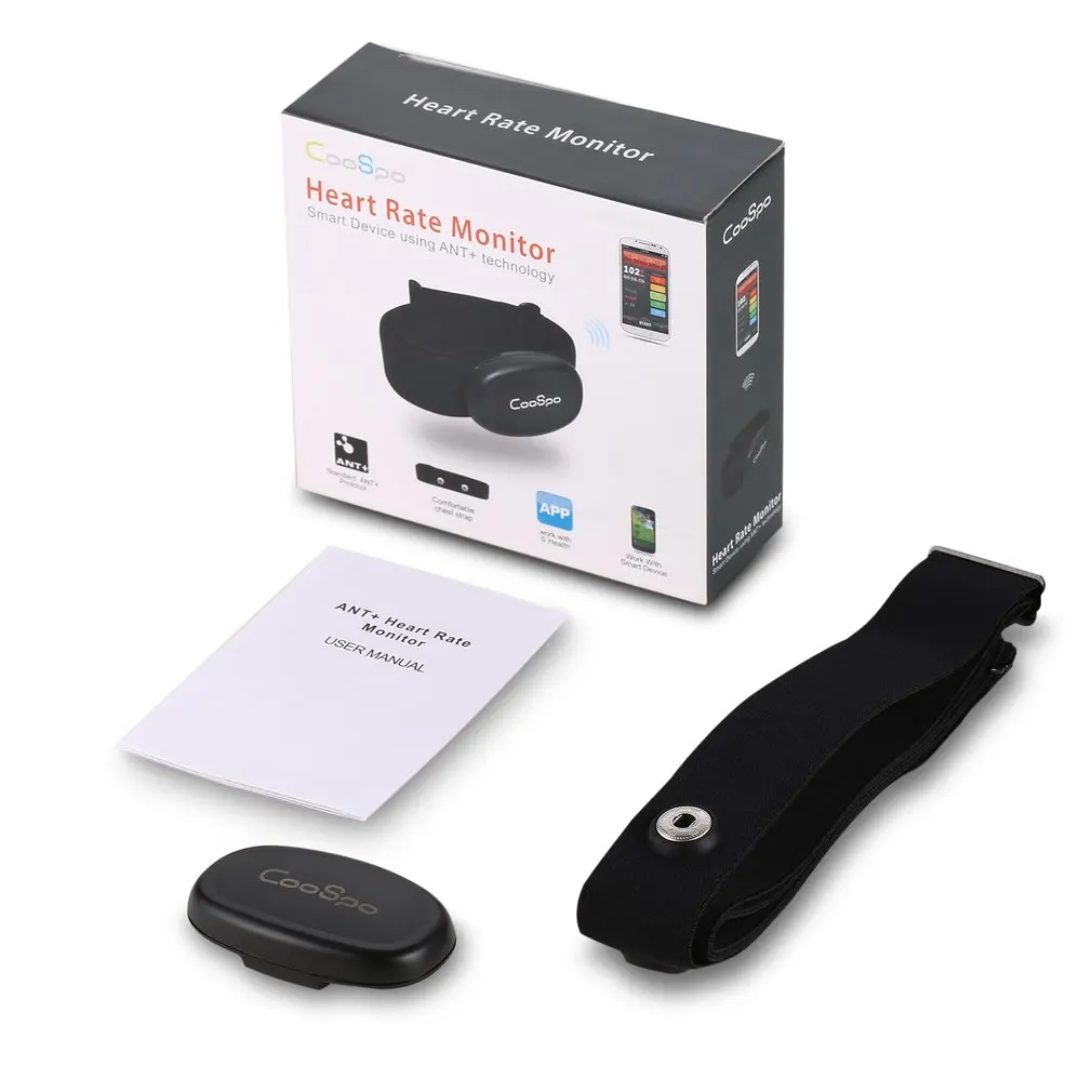 

COOSPO Chest Strap Belt Real Time Heart Rate Monitor Sensor Wireless ANT Technology Smart Bluetooth Outdoor Fitness Equipment