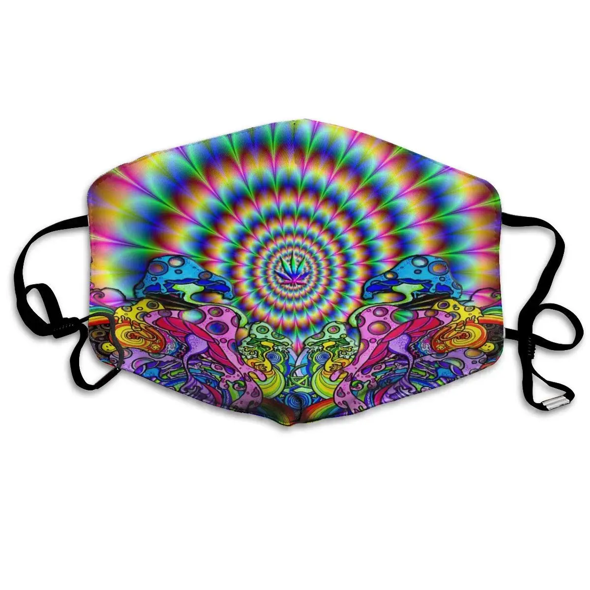 

Custom Anti-Dust Mouth Mask Psychedelic Wallpaper Reusable Outdoor Face Mask with Adjustable Earloops Breathable Mouth Cover for