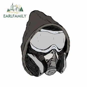 

EARLFAMILY 13cm x 9.6cm for Cyber Thug Gasmask Car Stickers Bumper Occlusion Scratch Decal Waterproof Air Conditioner Decoration