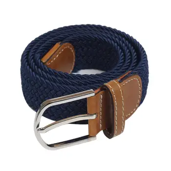 

Fashion Men Women Elastic Braided Alloy Pin Buckle Waist Belt Strap Waistband