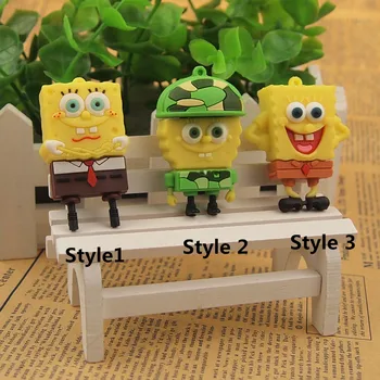 

Cute Sponge Bob Usb Flash Drive 64GB Usb Stick 2.0 Pen Drive 32GB U Disk Lovely Creative Cute Cartoon USB Pendrives Memory Drive