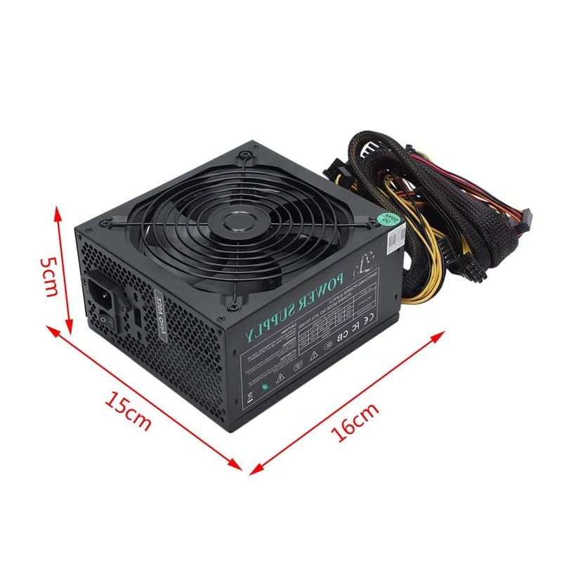 165-260V макс 1000W Питание Psu Pfc 14 см бесшумный вентилятор 24Pin 12V компьютер Sata консоль для ПК-игр с поддержкой Windows Питание для Intel Amd Co