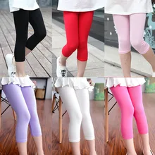 Numo/летние капри в Корейском стиле для девочек, модальные леггинсы для девочек, Лидер продаж, детские брюки ярких цветов