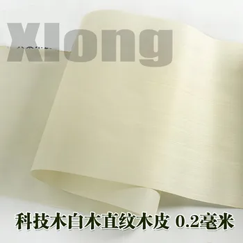 

L:2.5Meters Width:55cm Thickness:0.2mm Solid Wood Veneer Pure White Wood Veneer Real Wood Manual Veneer