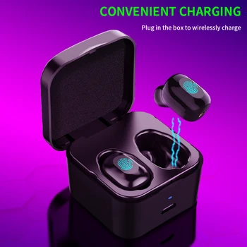 

Mini Bluetooth 5.0 Earphone Wireless Headphones 2200mAh Charging Box 9D Stereo Headset Sports Waterproof Earbuds With Microphone