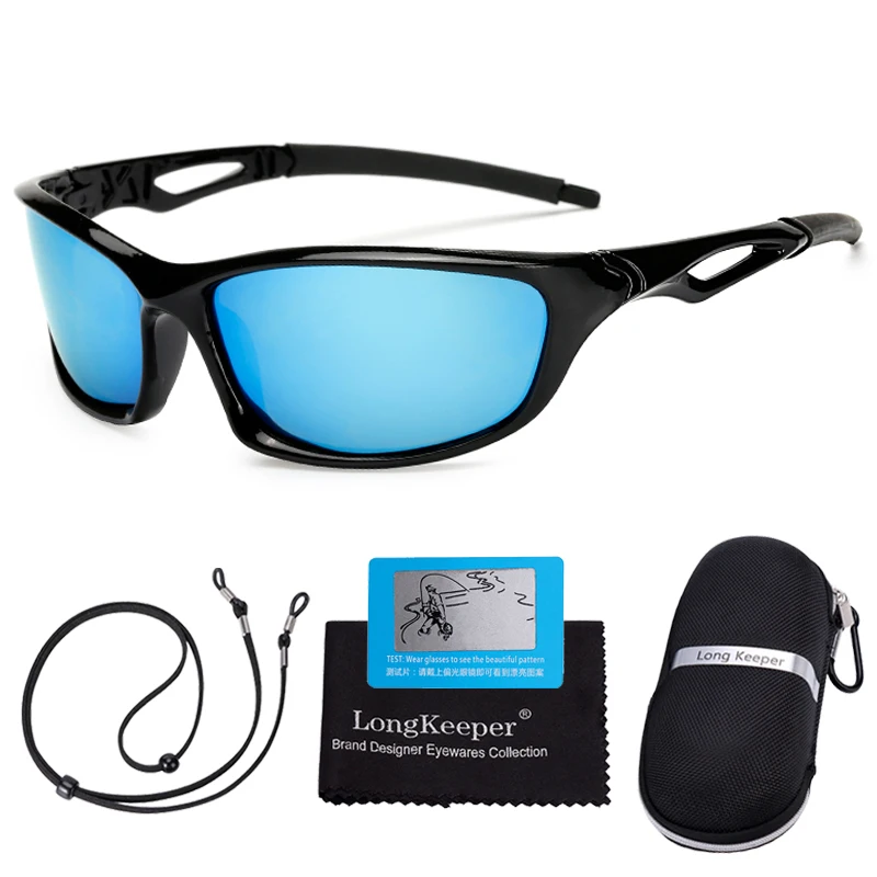 Blue Lens-CS Солнцезащитные очки мужские поляризованные очки для рыбалки женские модные ретро квадратные очки для вождения спортивные очки спортивный вытяжной шнур - Цвет линз: Blue Lens-CS