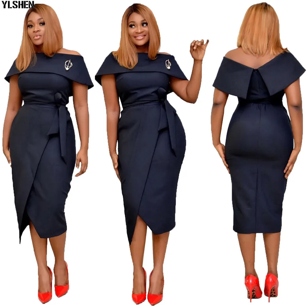 2019 New Arrival Spring and Autumn African Dresses for Women Plus Size Off Shoulder Long Africa Dress African Clothes M-XXL 04