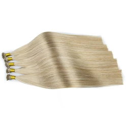 Straight I Tip Human Hair Extensions Microlinks Russian Virgin Hair 100% Human Hair For Women Mixed Color 8 60