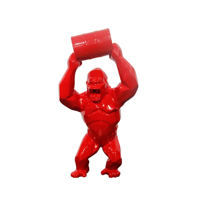 40 см Американская креативная Художественная Скульптура животного статуя гориллы бюст орангутан Художественная Скульптура Смола ремесло украшение дома R3151