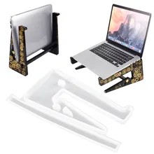 

DIY Crystal Epoxy Resin Mold Manual Computer Stand Computer Storage Mold Desktop Cooling Frame Silicone Mold For Resin Molds