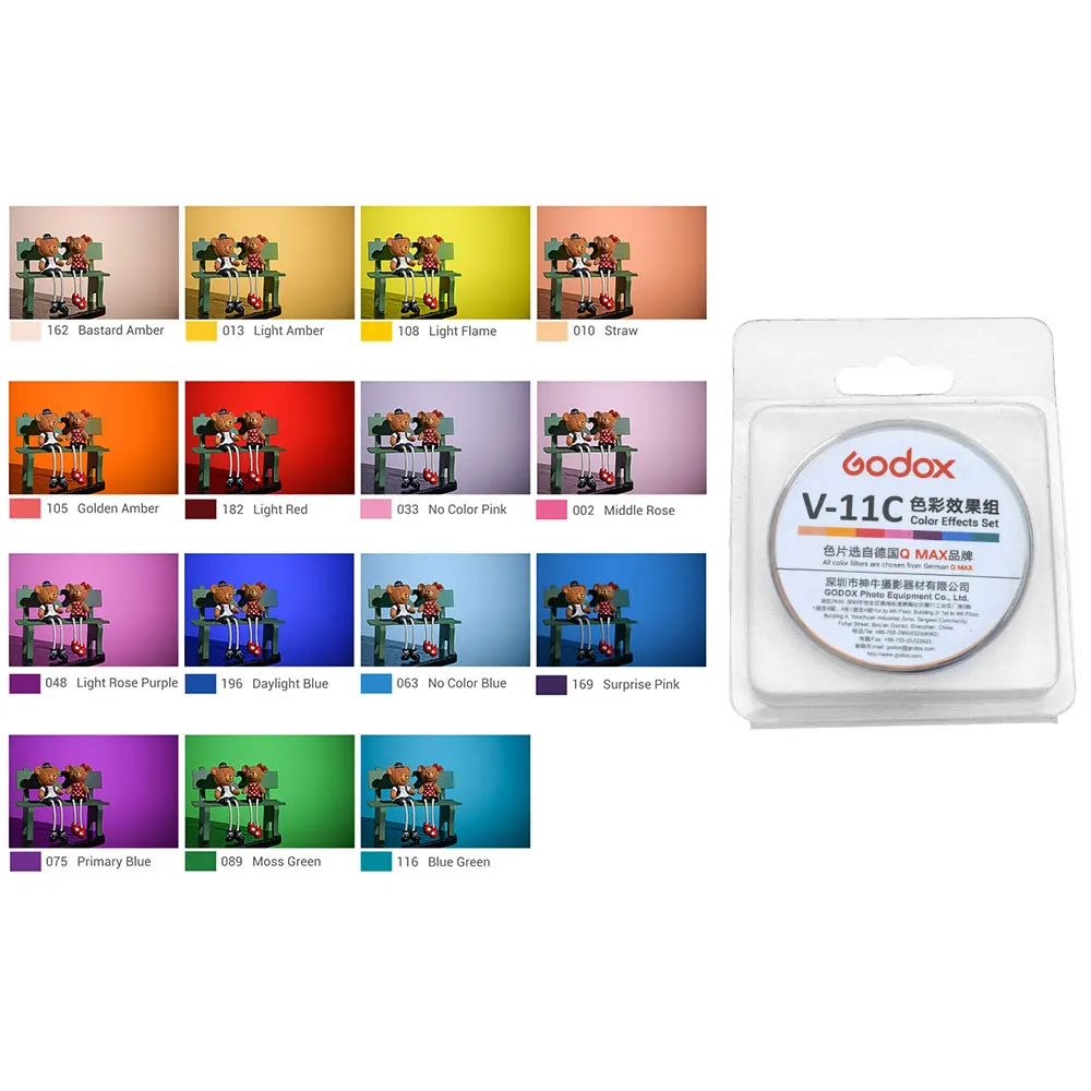 Godox V-11C V11C или V-11T V11T цветные фильтры для AK-R16 или AK-R1, совместимые с Godox V1 серии Speedlite Flash - Цвет: V-11C