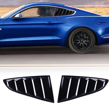 

CITALL Pair ABS Car Side Vent Window 1/4 Quarter Scoop Louver Cover Trim Fit For Ford Mustang 2015