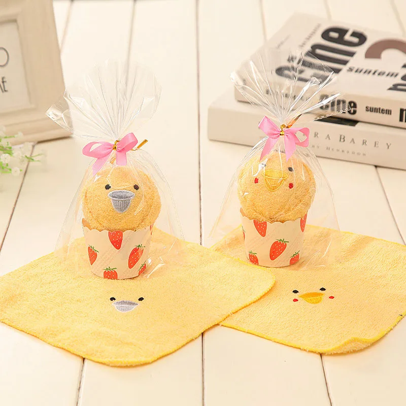 Animal Washcloth Towel Cake Shape Gift Soft Cute for Wedding Birthday Party Couple UD88