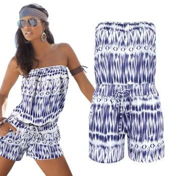 

Explosion Summer Fashion Bra Shoulder Printed Jumpsuits Run Price 8930#