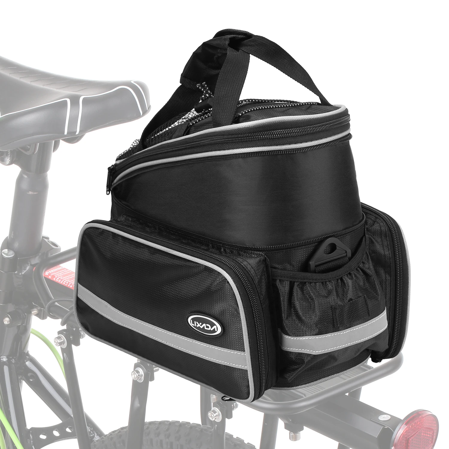 Sacoche Panier Arrière Pour Vélo – Grande Capacité, Métal – Avec Housse Imperméable – Neuf