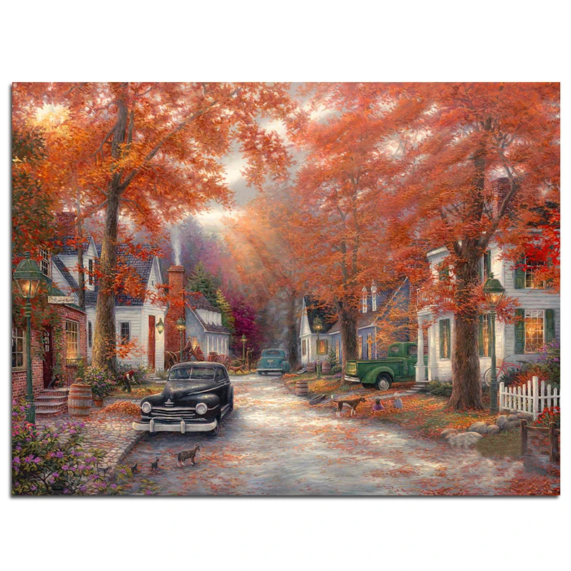 

5D DIY Diamond Painting Village Diamond Embroidery Landscape Cross Stitch Rhinestones Mosaic Painting Handmade Home Decor