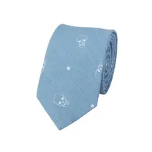 Мужские галстуки, джинсовые, новинка, Череп, якорь, принт, повседневный стиль, для праздника, вечеринки, B0KD