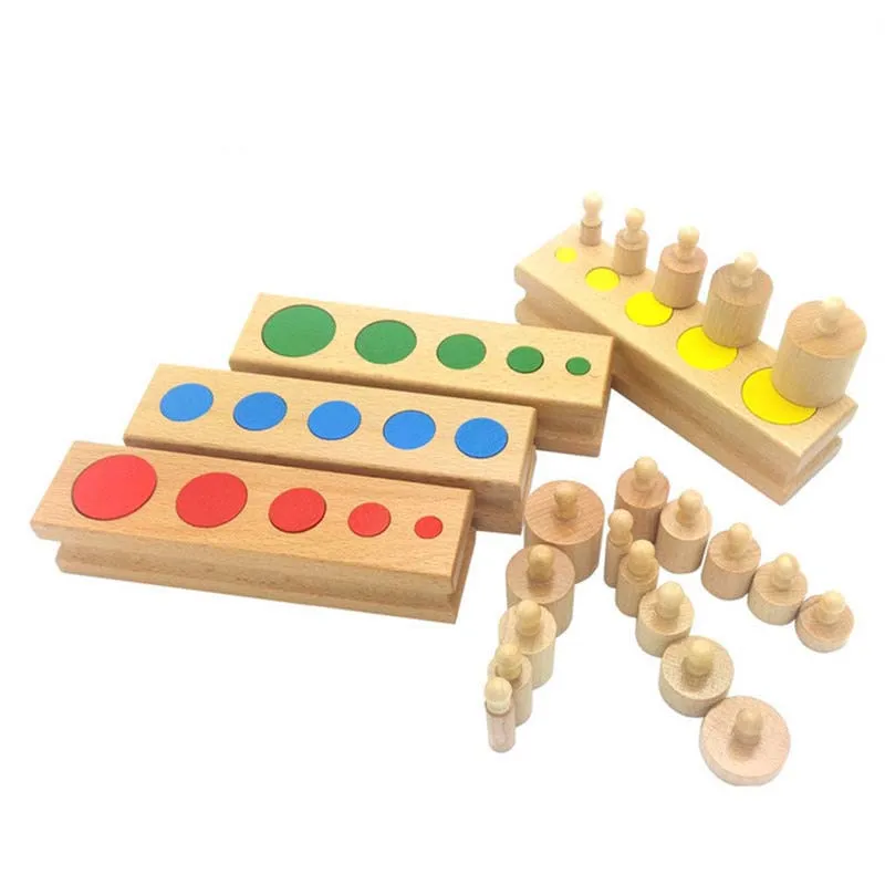 Модернизированный материалы montessori красочные цилиндрическая муфта дошкольного