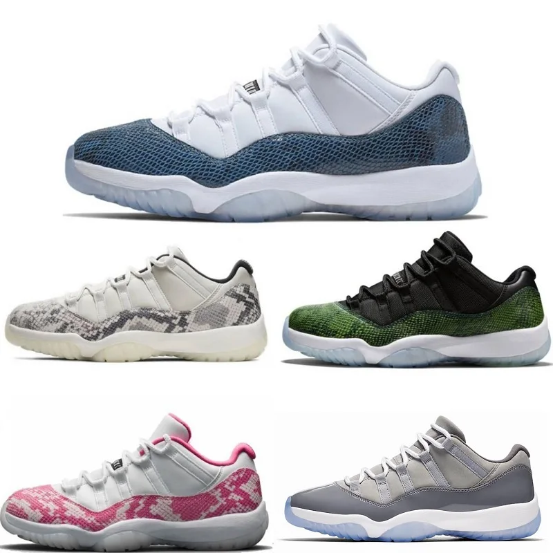 

new 11 navy blue pink snakeskin basketball shoes Bred Georgetown GG 11s Chaussures de basket Punched Sheet green low and high hi