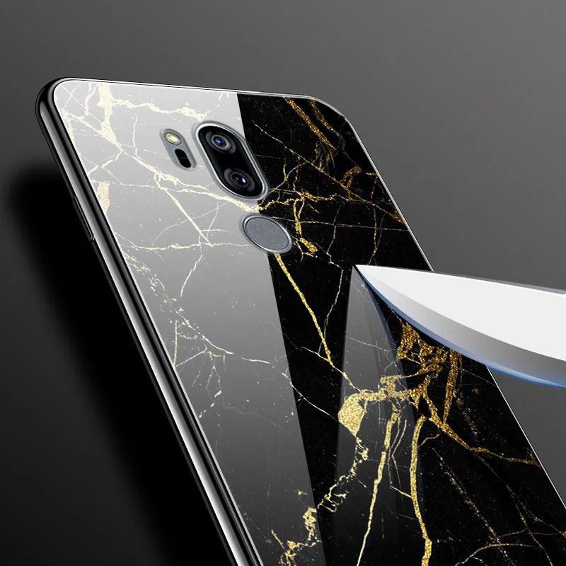 Для LG G7 ThinQ чехол закаленного стекла задняя твердая Крышка для Funda LG G7 ThinQ G710 чехол для телефона бампер для LG G7 ThinQ крышка G7+ 6,1"