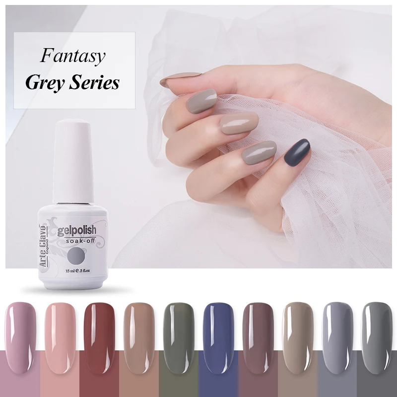 Order Chance of  Arte Clavo Gel Nail Polish Soak Off Gel Varnish Grey Series Vernis Semi Permanent UV Nail Gel Polis