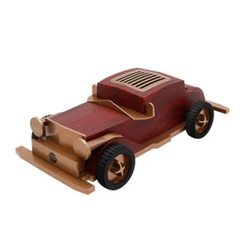 

AS60 Bluetooth Speaker Wooden Retro Old Car Wireless Mini Sound Box with TF Card USB AUX FM Radio