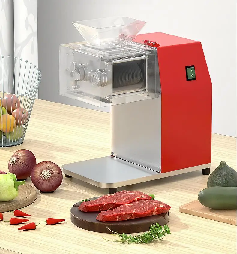 1100W Commercial stainless steel small automatic meat slicer,household beef pork meat slice strip dicing machine Removable blade stainless steel pressure pig head meat mold box 304 forming mold meat press pork chop elbow pig trotter meat jelly