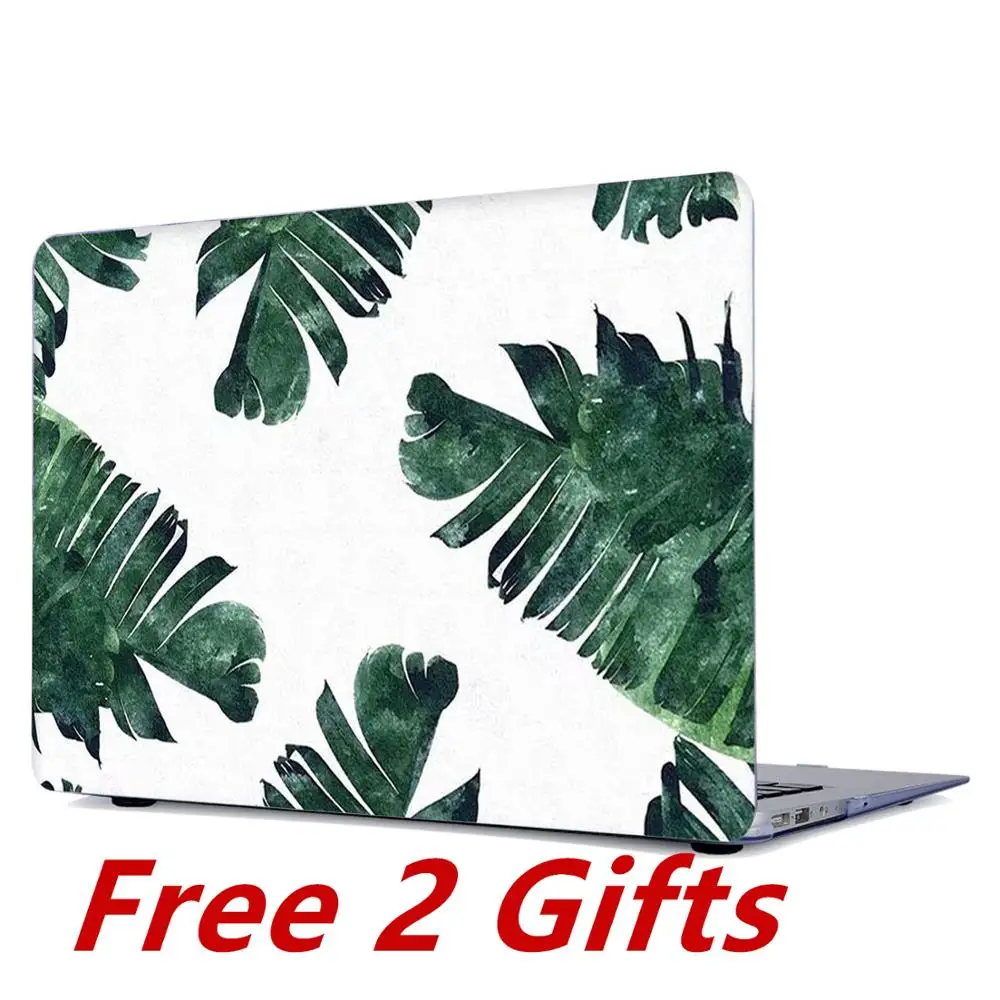 

For Macbook Air 13 inch Case Clear Matte Leaf Floral Hard Cover for Apple Macbook Air 13 Case 2020 A2179 A1466 A1369 A1932 2018