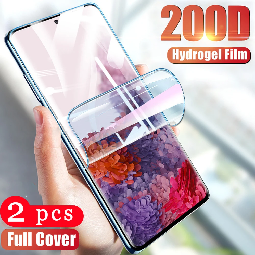 2 шт. Гидрогелевая пленка 9D с полным покрытием для samsung galaxy s20 ultra s10e s10 lite s9 s8 plus s7 edge