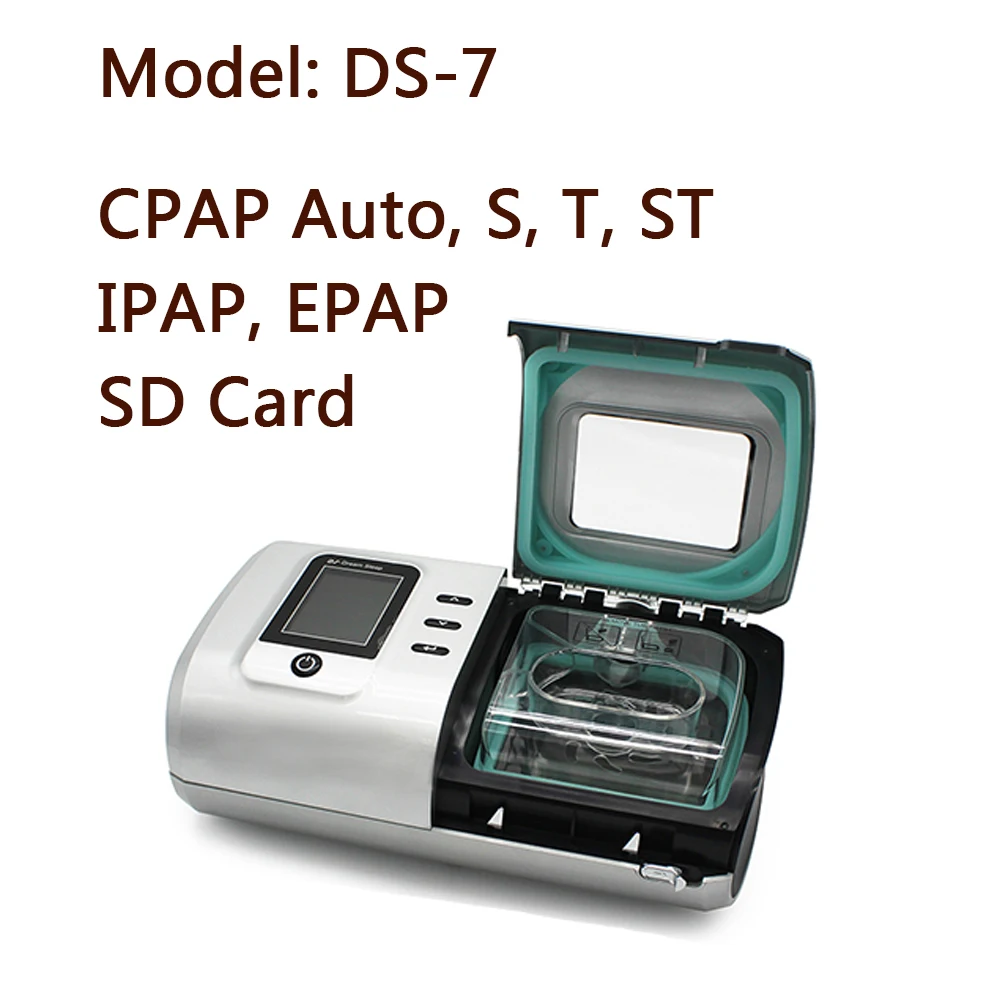 DS-7 Медицинский Авто CPAP BiPAP устройство для лечения апноэ сна храп машина S T ST режим 220 мл Humdifier IPAP EPAP SD карта хранения данных - Цвет: DS-7