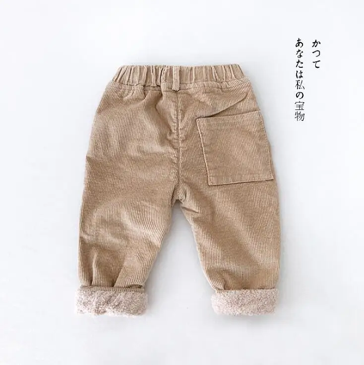 Korea style girls boys corduroy pants winter fashion kids pants 0-5t HH430
