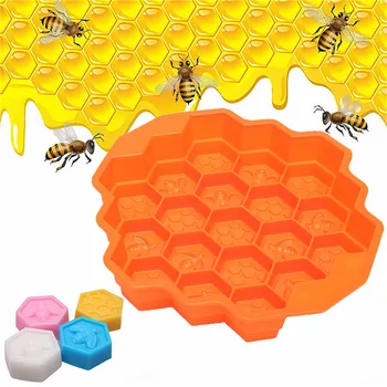 

Hot Sale Cake Baking Molds Bee Honeycomb Silicone Baking Mold Tools Cookie Cutter Pastry Kitchen Accessoriess Color Random