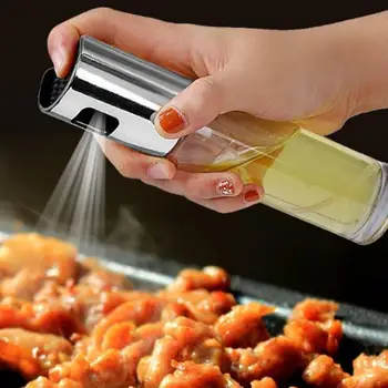 

100 ml Olive Oil Sprayer Dispenser Glass Bottle BBQ Salad Oil Fine Mist Stainless Steel Pump Kitchen Tools