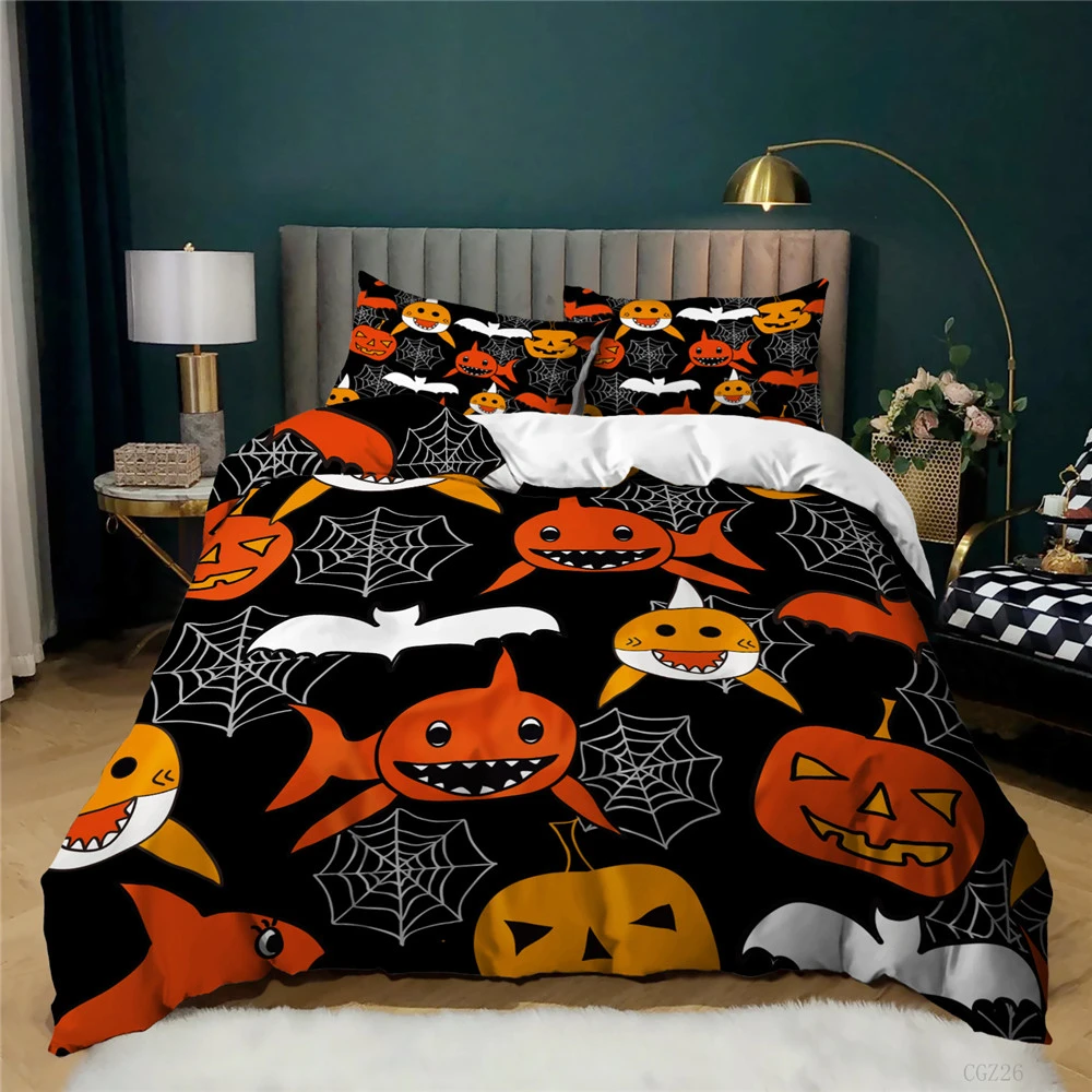 Plakken zij is In de naam Bed Cover Set Happy Halloween Skull Home Textile Duvet Cover Pillowcase  Dekbedovertrek Bedroom Comforter Bedding Sets King Hot - Bedding Set -  AliExpress