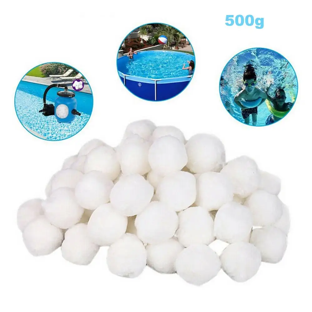 500gPoolFilterBallsReusableSwimmingPoolAquariumFilterBalls