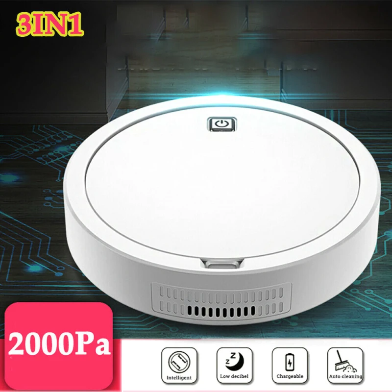 2000Pa Self Navigated Rechargeable Smart Robot Vacuum Cleaner Mop Auto Sweeper 