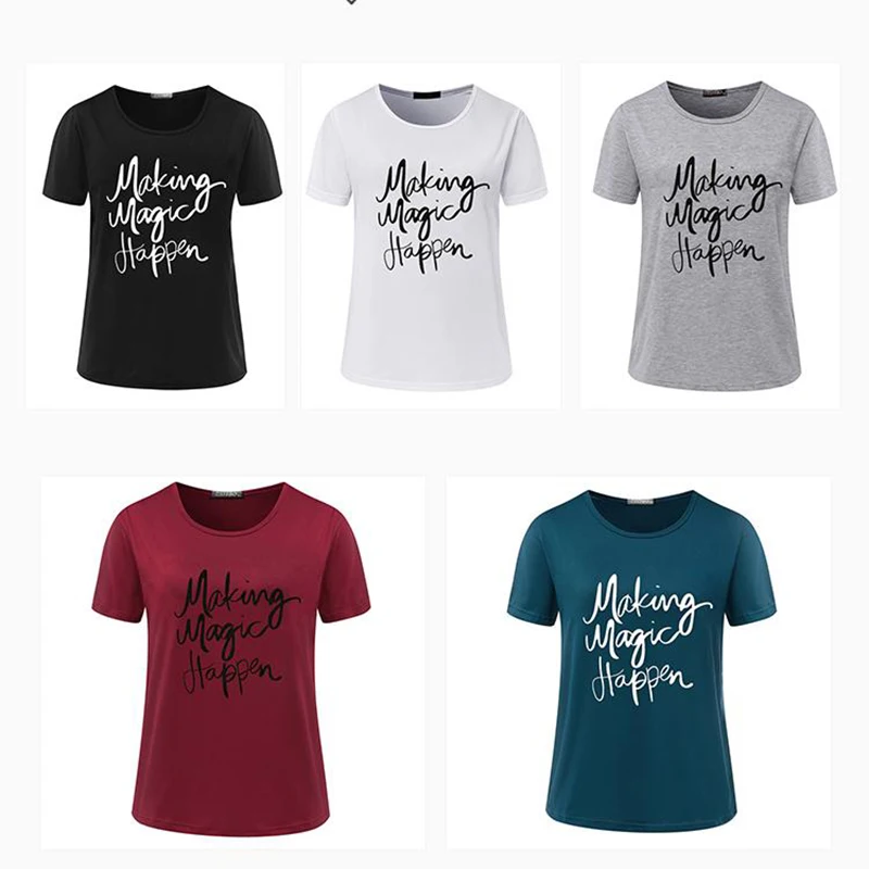 MAKING MAGIC suce Printe футболки для женщин короткий рукав Футболка femme camisetas poleras футболка Женские футболки Женский Топ