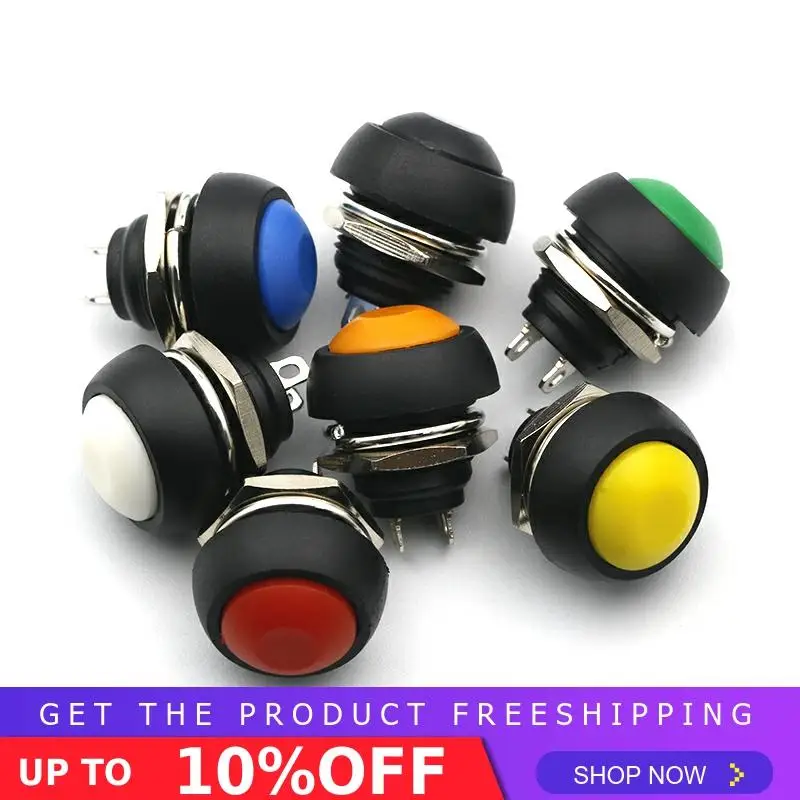 12mm PBS-33B Waterproof Momentary ON OFF Push Button Swithch Mini Round Switch