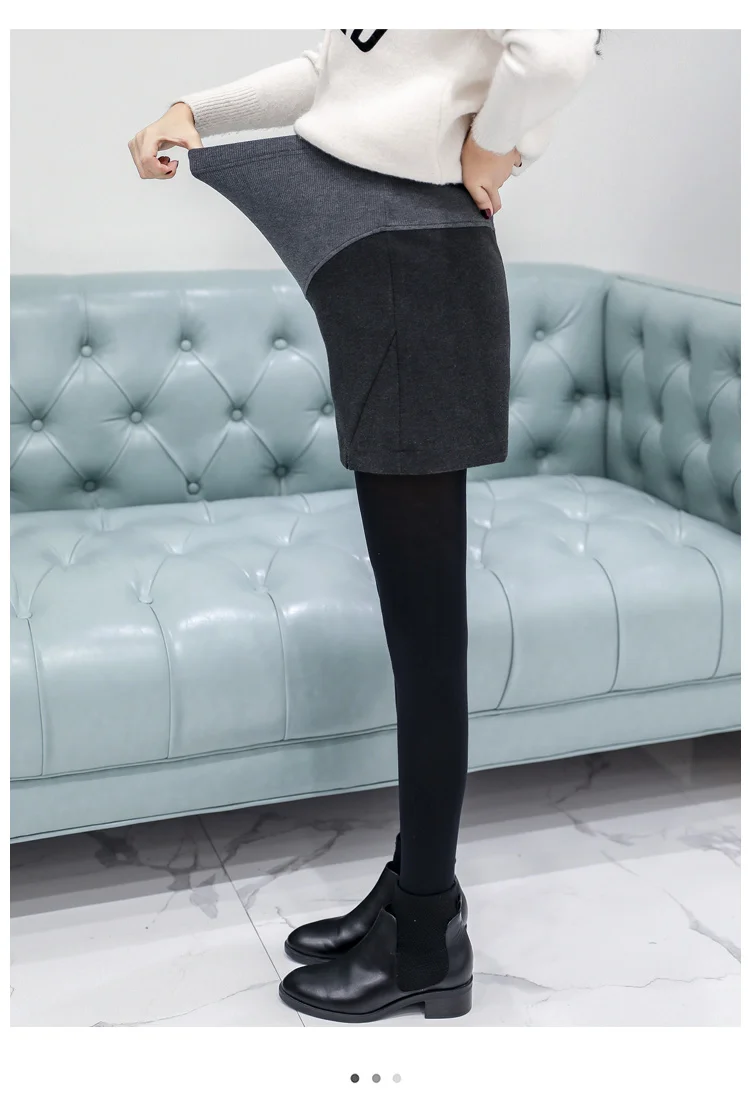 Новое платье для беременных осень и зима шорты Корейская версия диких сапог Брюки для беременных женщин шерсть высокая талия живот подъем